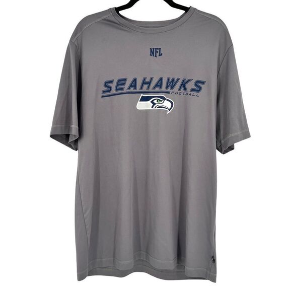 Seattle Seahawks NFL Pro Line Branded Team Lockup T-Shirt - Gray e-systems XL - Picture 1 of 5